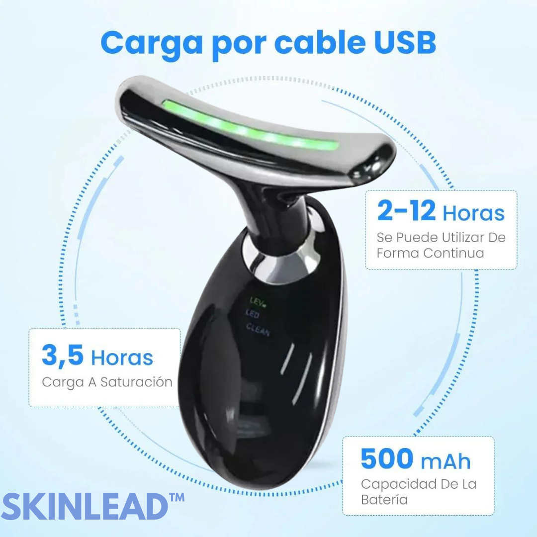 SKINLEAD™ | MASAJEADOR FACIAL Y CUELLO CON LED