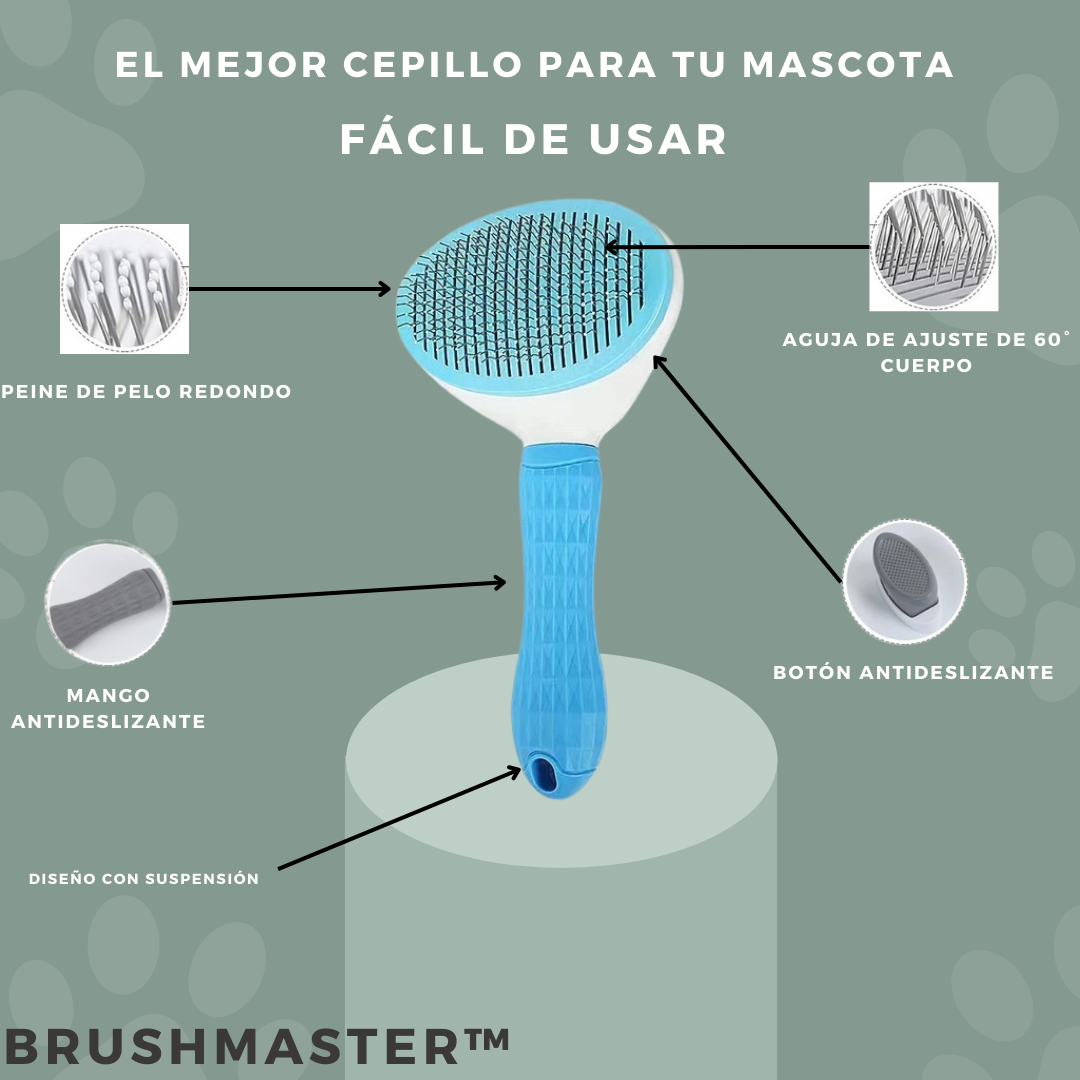 BRUSHMASTER™ | Cepillo con boton de limpieza