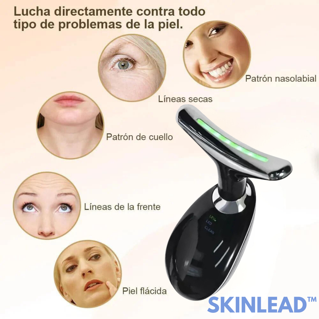 SKINLEAD™ | MASAJEADOR FACIAL Y CUELLO CON LED