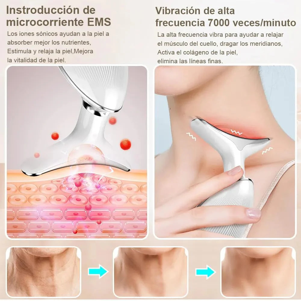 SKINLEAD™ | MASAJEADOR FACIAL Y CUELLO CON LED